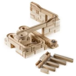 Baumkinder Kugelbahn Holz "K2" Mit Stecksystem (136 Teile) - Eine Murmelbahn Die Standhält!