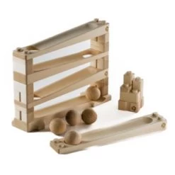 Baumkinder Kugelbahn Holz Ab 1 Jahr Und Stapelturm In Einem Holzspielzeug Vereint - Maxi ( 35 Teile) -Kinderspielzeugladen 29465013 03