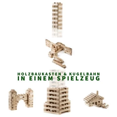 Baumkinder Kugelbahn Holz "K4-Expert" Mit Stecksystem (310 Teile) - Eine Murmelbahn Die Standhält! 7 Baumkinder Kugelbahn Holz "K4-Expert" Mit Stecksystem (310 Teile) - Eine Murmelbahn Die Standhält! – Bild 5