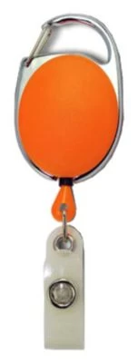 Kim Kranholdt JOJO / Ausweishalter / Ausweisclip / Schlüsselanhänger, Ovale Form, Metallumrandung Druckknopfschlaufe - 10 Stück