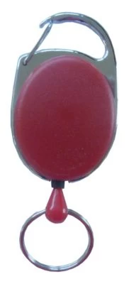 Kim Kranholdt JOJO / Ausweishalter / Ausweisclip / Schlüsselanhänger, Ovale Form, Metallumrandung Schlüsselring - 10 Stück