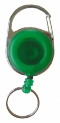 Kim Kranholdt JOJO / Ausweishalter / Ausweisclip / Schlüsselanhänger, Mit Runder Form, Metallumrandung, Gürtelclip, Schlüsselring - 10 Stück