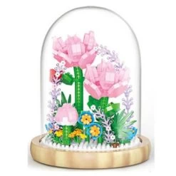 Vicabo Blumenstrauß Baustein In Glas Konstruktionsspielzeug Für Kinder