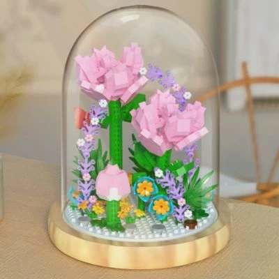 Vicabo Blumenstrauß Baustein In Glas Konstruktionsspielzeug Für Kinder 5 Vicabo Blumenstrauß Baustein In Glas Konstruktionsspielzeug Für Kinder – Bild 3