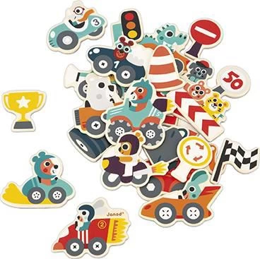 Janod Magneten ,,Rennwagen" 24 Stück 5 Janod Magneten ,,Rennwagen" 24 Stück – Bild 3