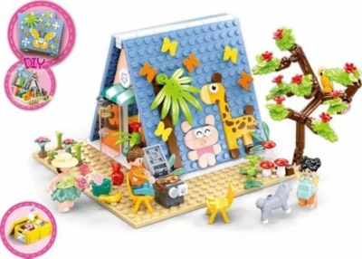 Sluban Klemmbausteine Campinghütte (341 Teile) 5 Sluban Klemmbausteine Campinghütte (341 Teile) – Bild 3