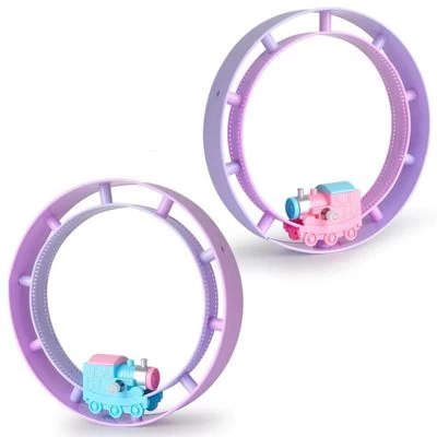 Syntek Aufziehbarer Cartoon-Spielzeugtriebwagen Purzelbahn Rundschienenzug Kinder 3 Syntek Aufziehbarer Cartoon-Spielzeugtriebwagen Purzelbahn Rundschienenzug Kinder