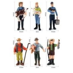 Syntek Simulation Modell Farbige Figuren Bauernhof Figuren Diy Ornamente Zeichen Mini Arbeiter Szene Modell -Kinderspielzeugladen 30418229 05
