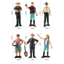 Syntek Simulation Modell Farbige Figuren Bauernhof Figuren Diy Ornamente Zeichen Mini Arbeiter Szene Modell -Kinderspielzeugladen 30418229 06