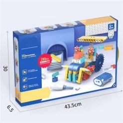 Syntek DIY Elektrische Wissenschafts- Und Bildungsbausteine Zusammengebaute Kinderspielzeuge Mit Mechanischen Getrieben Lernspielzeug Für Kinder Mit Großen Partikelbausteinen -Kinderspielzeugladen 30483066 06