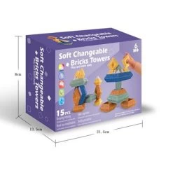 Syntek Kinderbausteine Jenga Spielzeug Weiche Gummibausteine Spielzeugset Für Die Frühe Bildung Von Kindern -Kinderspielzeugladen 30483122 06