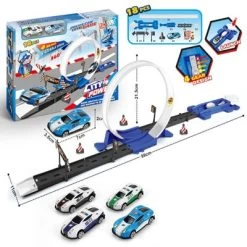 Syntek Kinderspielzeugauto-Set (die Farbe Des Autos Ist Zufällig) Metallkatapult-Rennspielzeugset Für Kinder (die Farbe Des Autos Ist Zufällig)