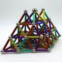 Syntek Bunte Magnetstäbchen Magnetischer Stab Magnetisches Puzzle Metall Magnet Bauklotz Eisenbox Set -Kinderspielzeugladen 30790649 03