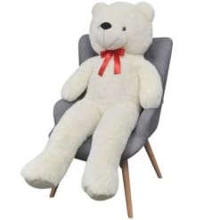 VidaXL Weicher XXL-Plüsch-Teddybär Weiß 85 Cm Teddybär -Kinderspielzeugladen 31018172 03