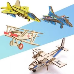 Enbaoxin DIY Handgefertigtes 3D Holzpuzzle Modellflugzeug -Kinderspielzeugladen 31065818 03