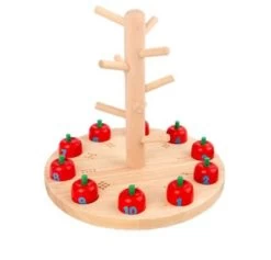 Enbaoxin Lustiges Apfelpflückspiel Kinderfrüherziehung Holzspielzeug