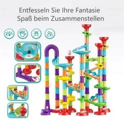 SHAOKE Baby Lernspielzeug Auswurf Variation Rutsche Bausteine ​​Spielzeug Kinder Bauen Dreidimensionale Bausteine ​​zusammen, Rohrlabyrinth, Früherziehungsspiel Kugelbahnen -Kinderspielzeugladen 31135510 04