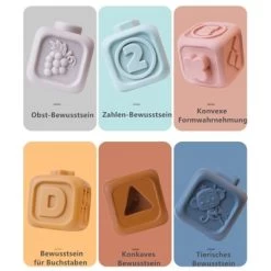 SHAOKE Kleinkind Blöcke Stapeln Pädagogisches Spielzeug Lernspielzeug Für Kinder Aus Weichem Kautschukbaustein Bausteine -Kinderspielzeugladen 31257283 05