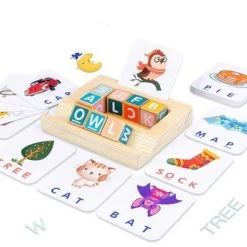 SHAOKE Holzwürfel Zahlen Zauber Wortspiel Puzzle Kinderspielzeug Frühkindliche Bildung, Aufklärungsbuchstaben, Passende Bausteinspielzeuge Bausteine -Kinderspielzeugladen 31373391 02