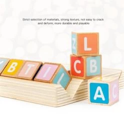 SHAOKE Holzwürfel Zahlen Zauber Wortspiel Puzzle Kinderspielzeug Frühkindliche Bildung, Aufklärungsbuchstaben, Passende Bausteinspielzeuge Bausteine -Kinderspielzeugladen 31373391 05