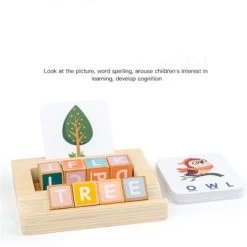 SHAOKE Holzwürfel Zahlen Zauber Wortspiel Puzzle Kinderspielzeug Frühkindliche Bildung, Aufklärungsbuchstaben, Passende Bausteinspielzeuge Bausteine -Kinderspielzeugladen 31373391 06