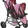 CHIC 2000 Tandem-Buggy Puppenzwillingswagen TWINNY, Jeans Pink -Kinderspielzeugladen 6681593 01
